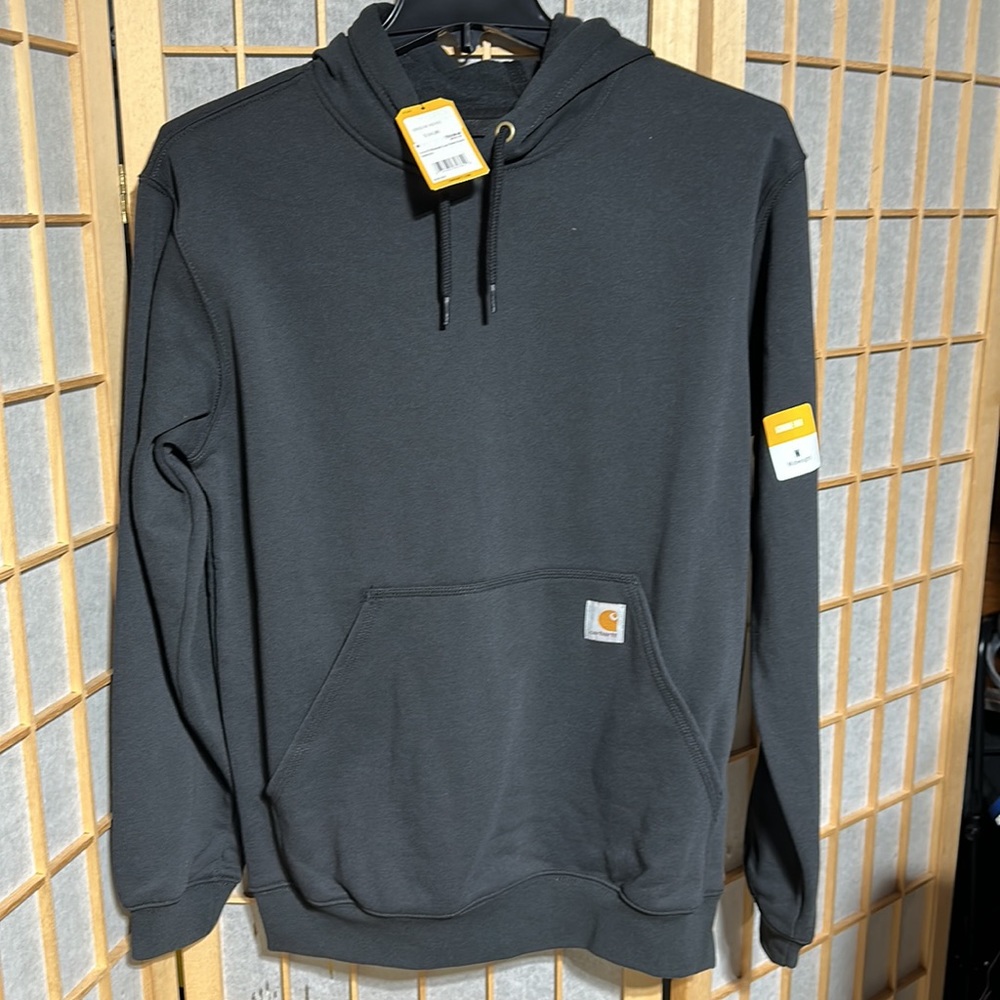 Carhartt TS0288-M K288-BLK Hoodie Black with sleeve logo Medium NWT
